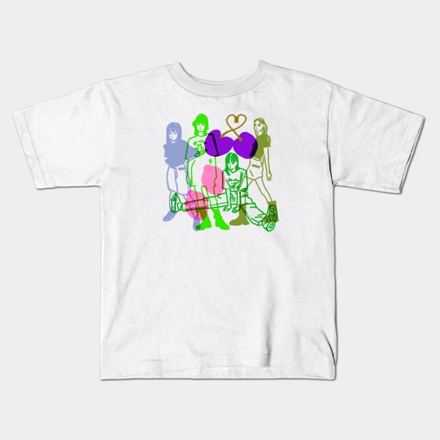 Cherry Gals 2 Kids T-Shirt by GOWAWA